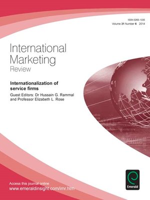 cover image of International Marketing Review, Volume 31, Issue 6